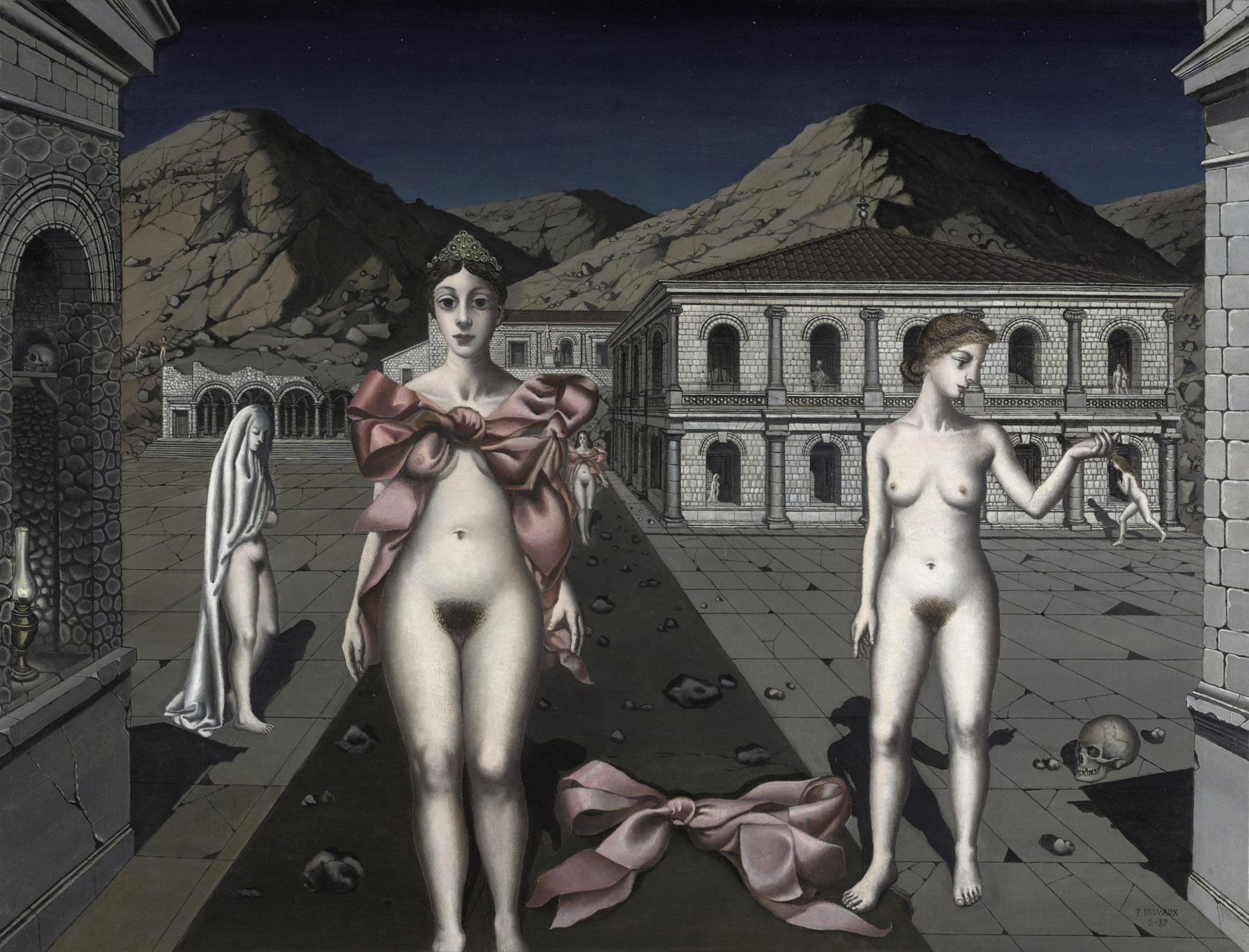 Surréalisme en Belgique BOZAR Paul Delvaux les noeuds roses