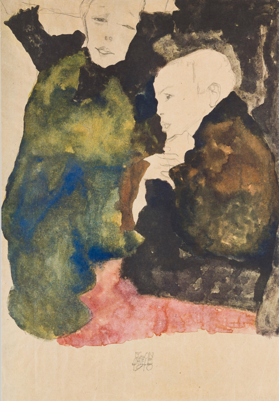 Egon Schiele, unique portfolio posthume, ensemble de 10 lithographies issues d'oeuvres originales tirées au format original, estimation 1.500 € - 2.000 €, vente Symbolisme européen, Bonhams - Cornette de Saint Cyr, Bruxelles, 07 novembre 2024, (c) photo courtesy Bonhams - Cornette de Saint Cyr, Boombartstic Art Magazine